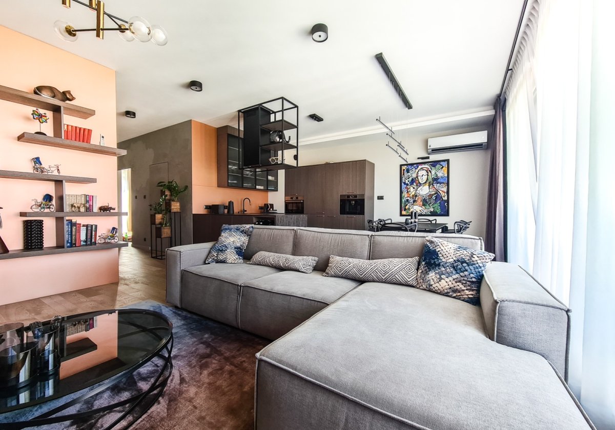 Living room with terrace – Chwaliszewo Residence apartment Poznań